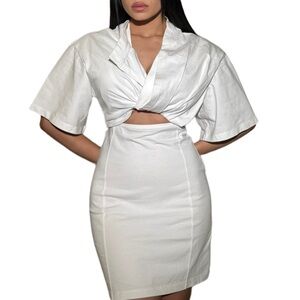 JACQUEMUS
White Le Chouchou 'La Robe T-Shirt Bahia' Minidress